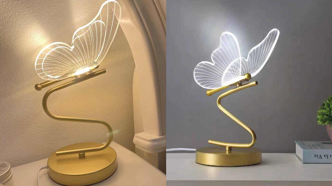 Fjärilsbordslampa